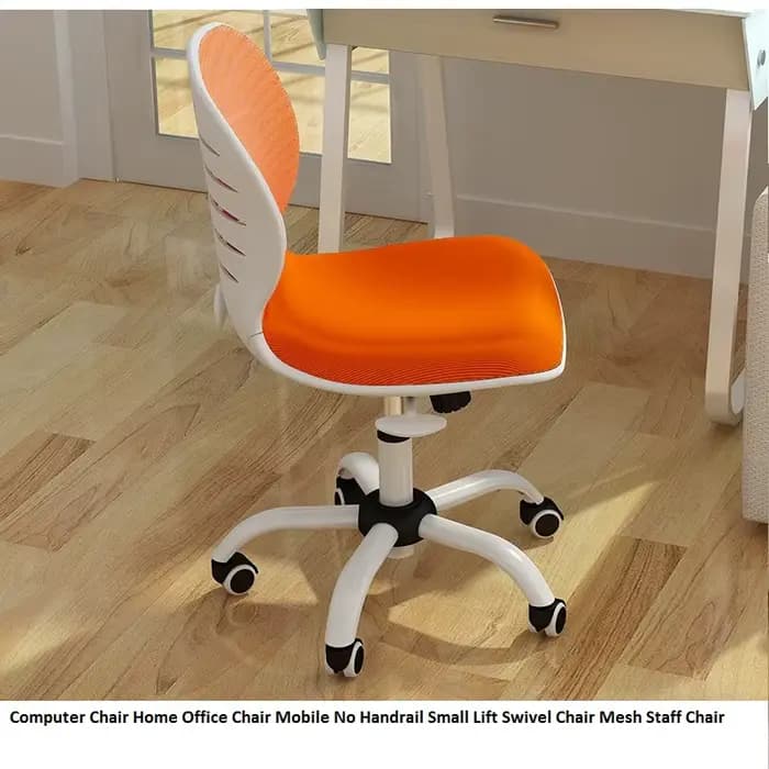Chaise de bureau mobile sans main courante, chaise de percussion à petit ascenseur, chaise de personnel en maille