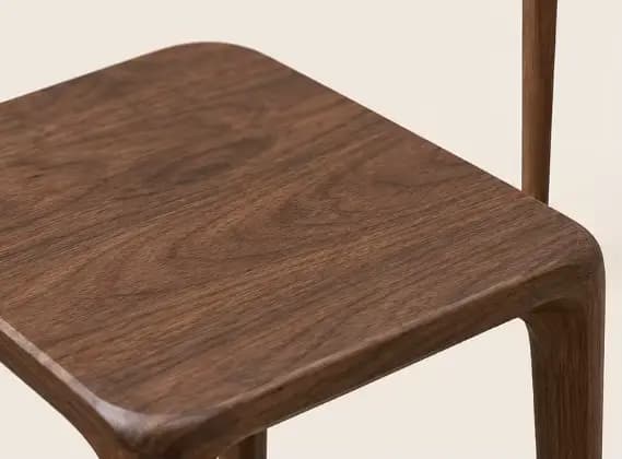 Tabouret carré, chaise en bois massif