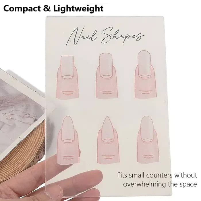 Panneau d'affichage de formes d'ongles en acrylique, pointes de doigt de Mannequin et Guide de forme d'ongle, signe d'art statique pour décor de comptoir de Salon