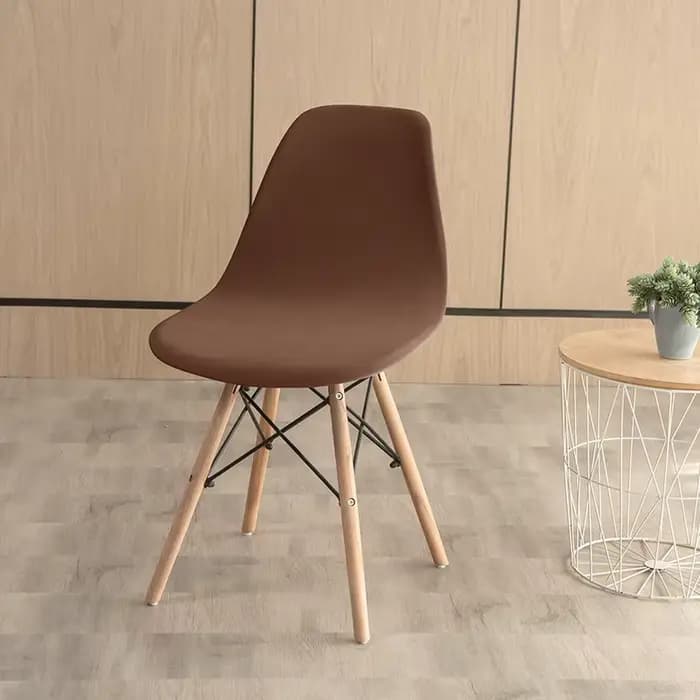 1 pièce de housse de chaise courte en tissu velours, petite taille, housse de siège de chaise de bar pour salle à manger et maison.
