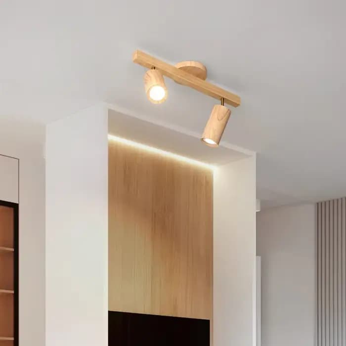 Projecteur en bois LED décor à la maison plafonnier Bar comptoir vestiaire fond luminaires muraux éclairage d'entrée E27