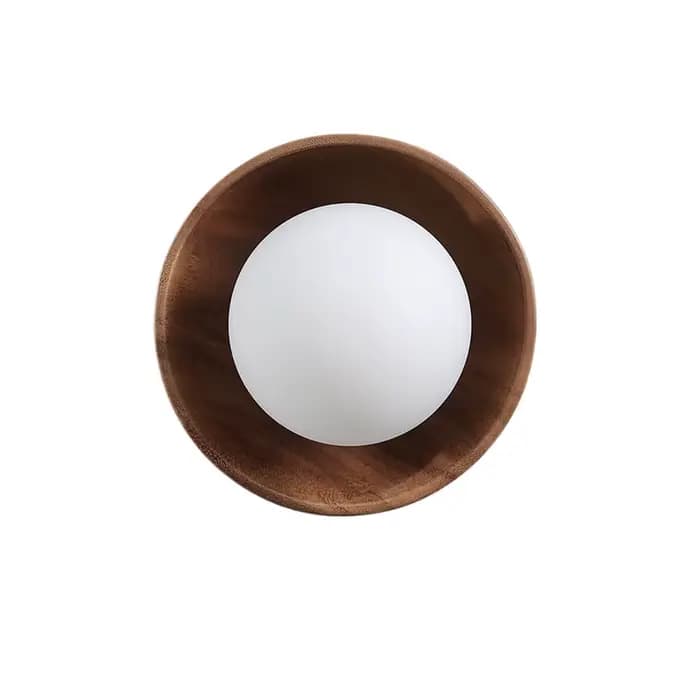 Applique murale moderne en bois couleur rondin nordique plafonniers en bois de noyer pour allée couloir passerelle escaliers Surface éclairage de plafond G9