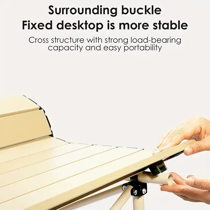 Table de pique-nique portable pliable en acier