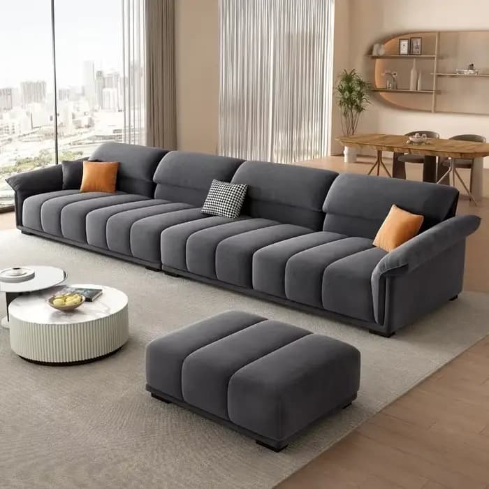 Canapé européen de luxe salon sectionnel minimaliste