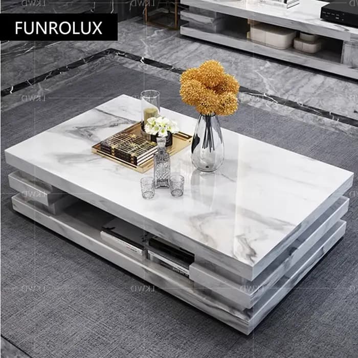 Table basse en pierre de grotte naturelle moderne