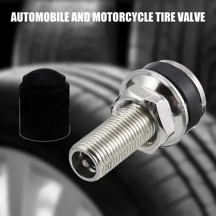 Valve de roue de moto 32mm, 2 pièces, pour moto, Scooter, vélo, Quad, Tubeless, Valve de pneu de montagne, capuchon anti-poussière, usage général