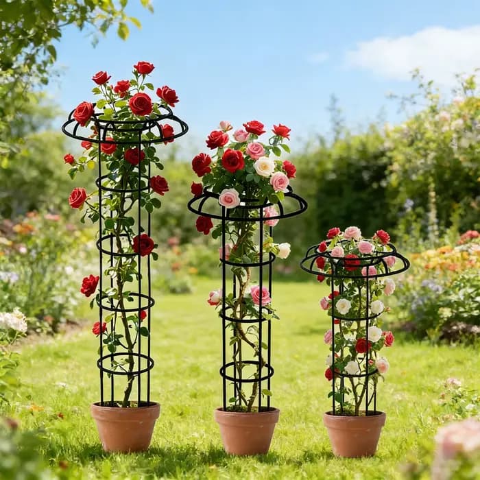 Treillis de jardin artistique pour plantes grimpantes