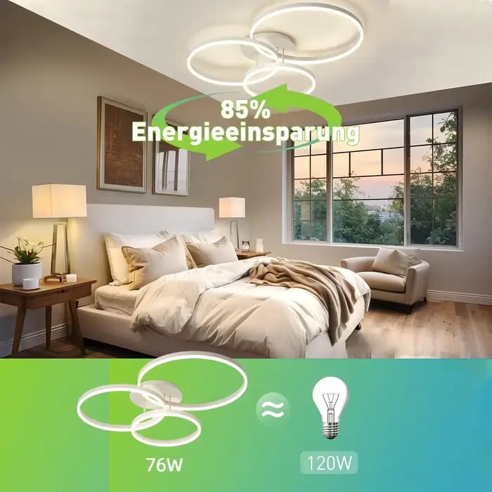 Lustres de plafond intelligents pour chambre salon décoration moderne Intelligent télécommande lustre plafonniers