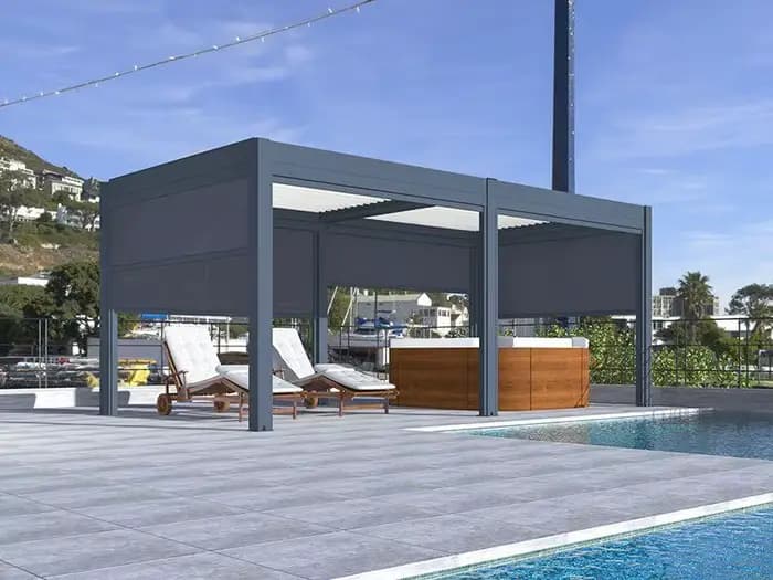 Pergola de Patio de tonnelle de jardin en aluminium 3x6 directe d'usine de luxe