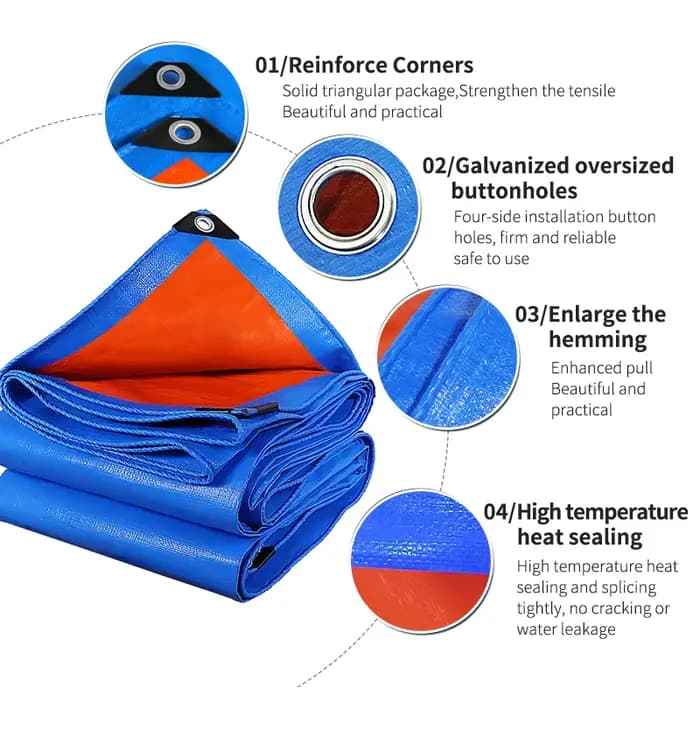 Bâche de protection rectangulaire durable pour terrasse, protection solaire anti-UV, imperméable, pour camping, extérieur, jardin