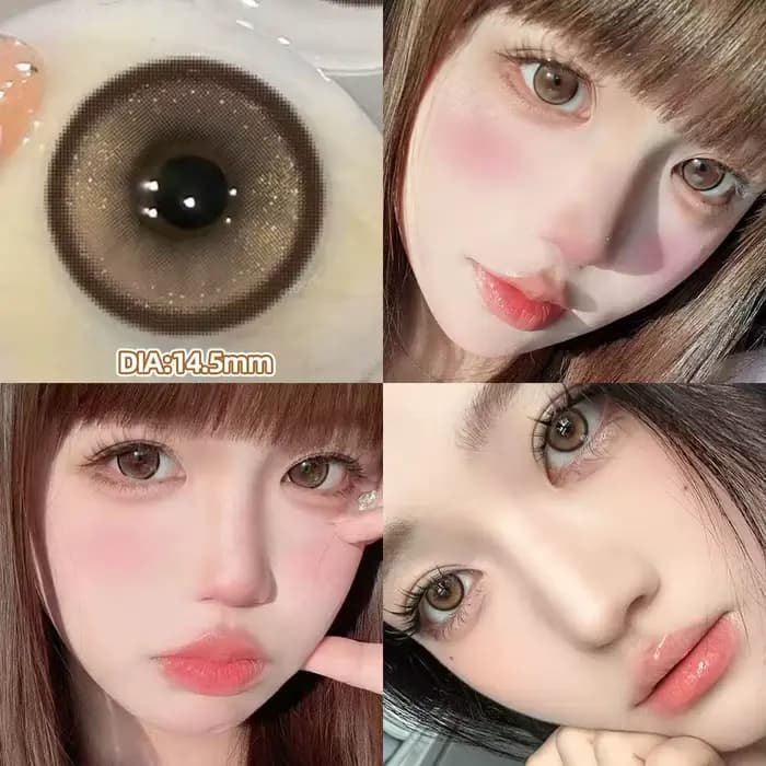 OVOLOOK-2pcs lentilles grises lentilles de Contact colorées sur Prescription pour les yeux myopie lentilles de couleur des yeux élèves de beauté lentille bleue naturelle
