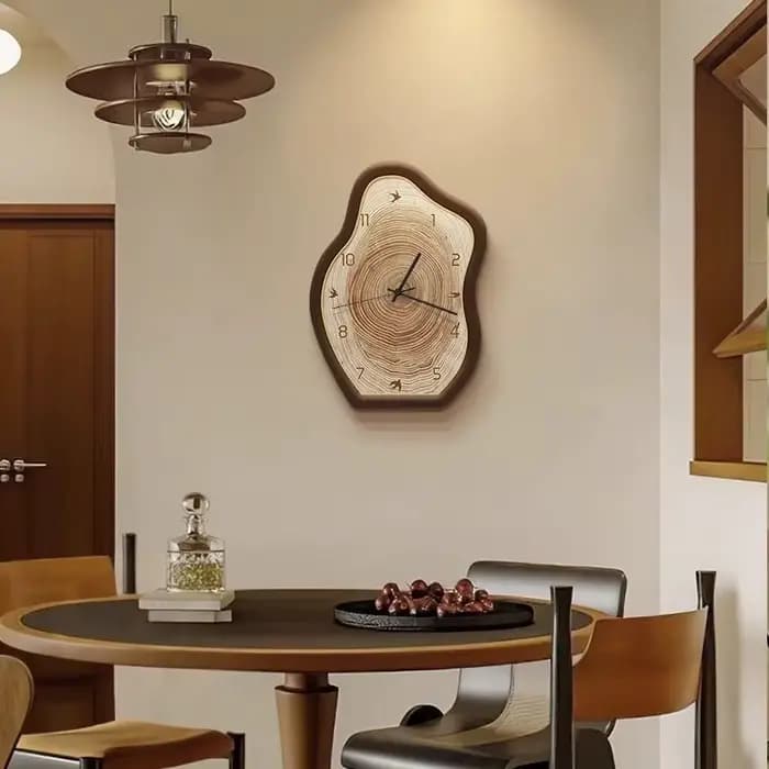 Horloges murales de salon modernes, bureau de maison rétro silencieux, ornement de décoration de chambre à coucher, ornements de décoration de maison élégants de luxe