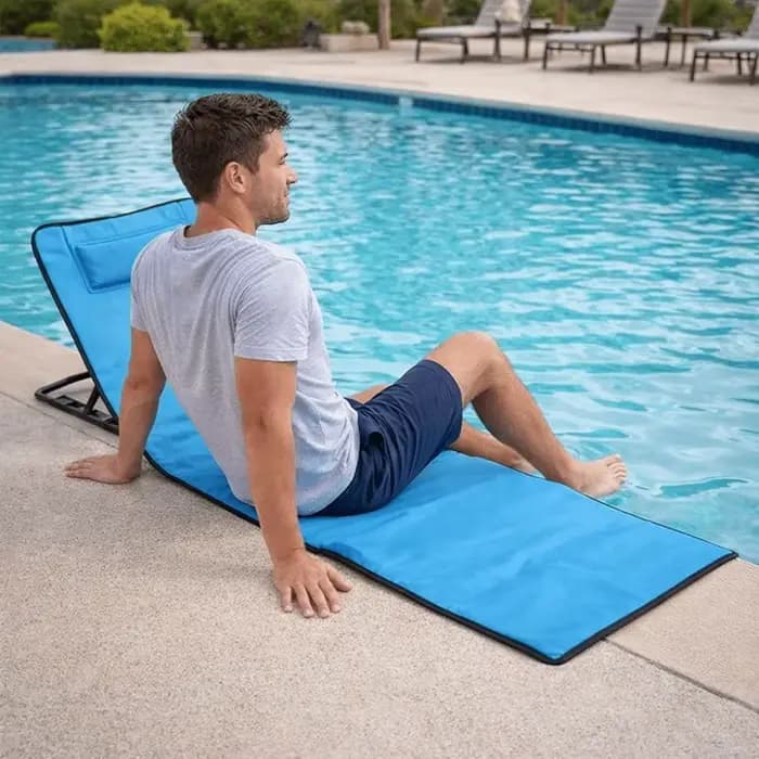 Chaise longue de plage pliable avec fonction inclinable