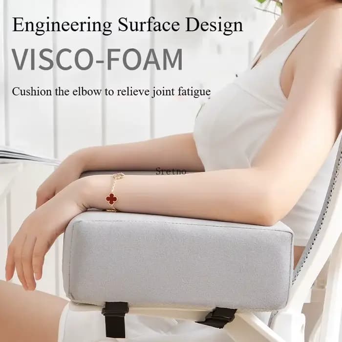SRETNO – accoudoirs de chaise, coussins augmentant la hauteur, chaises de bureau, sièges de sports électroniques, main et coude épais, coussin en éponge, oreiller pour bras