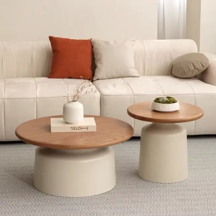 Table basse ronde en bois
