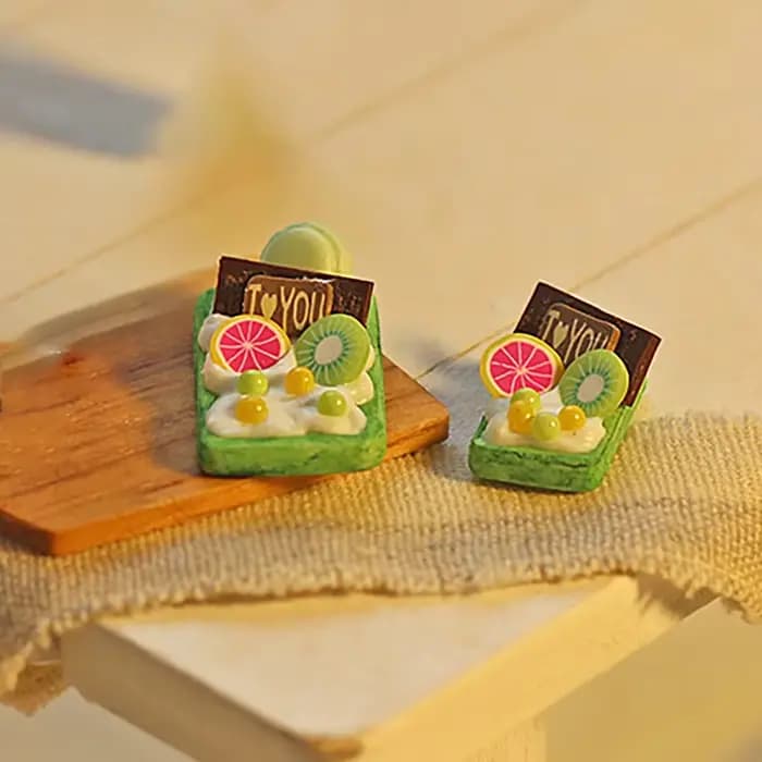 Maison de poupée Miniature, chocolat Matcha, fromage, Dessert, gaufre, Mini modèle alimentaire pour maison de poupée, accessoires de décoration, 1/12