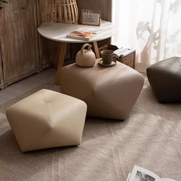 Tabouret octogonal en bois massif pour usage domestique, canapé à langer, repose-pieds, tabouret bas, siège de maquillage, socle
