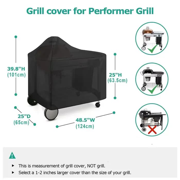 Housse de protection étanche pour barbecue Weber 22 pouces Performer Deluxe