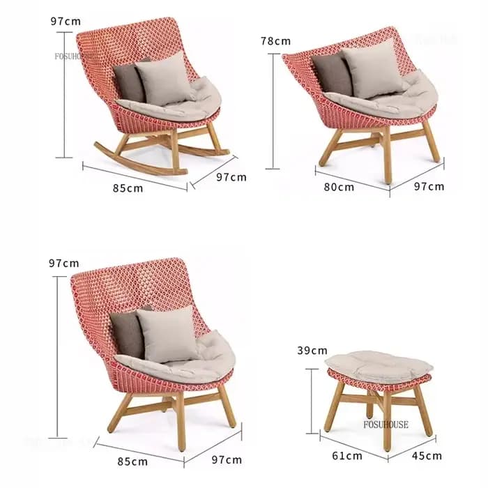 Chaises de jardin design en teck pour villa