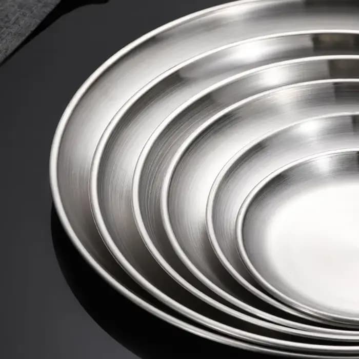Ensemble d'assiettes en acier inoxydable pour Barbecue