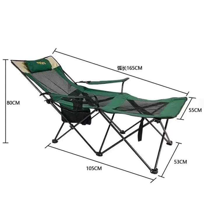 Adultes en plein air chaise pliante longue inclinable porte-gobelet bras