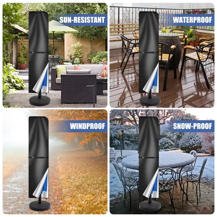 Parasol Cover Waterproof 210D Garden Umbrella