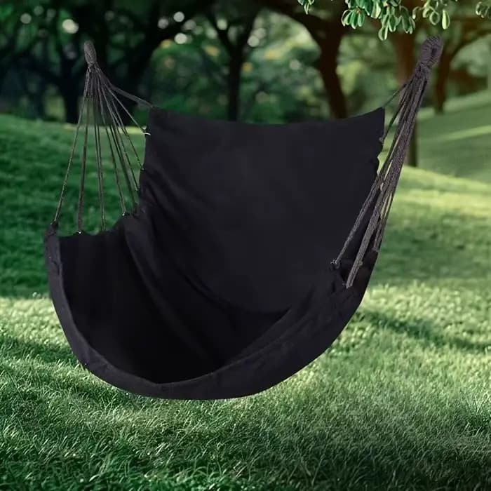 Chaise suspendue d'extérieur portable avec système de suspension robuste - Construction en tissu double couche très