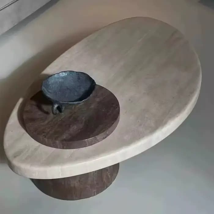 Table basse en marbre à couvercle rigide