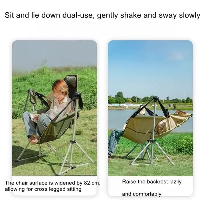 Chaise à bascule pour voyages en plein air