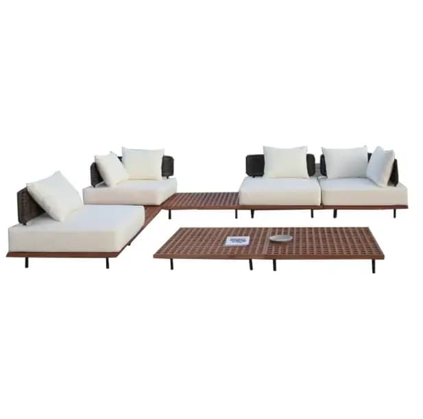Combinaison de meubles de jardin en teck