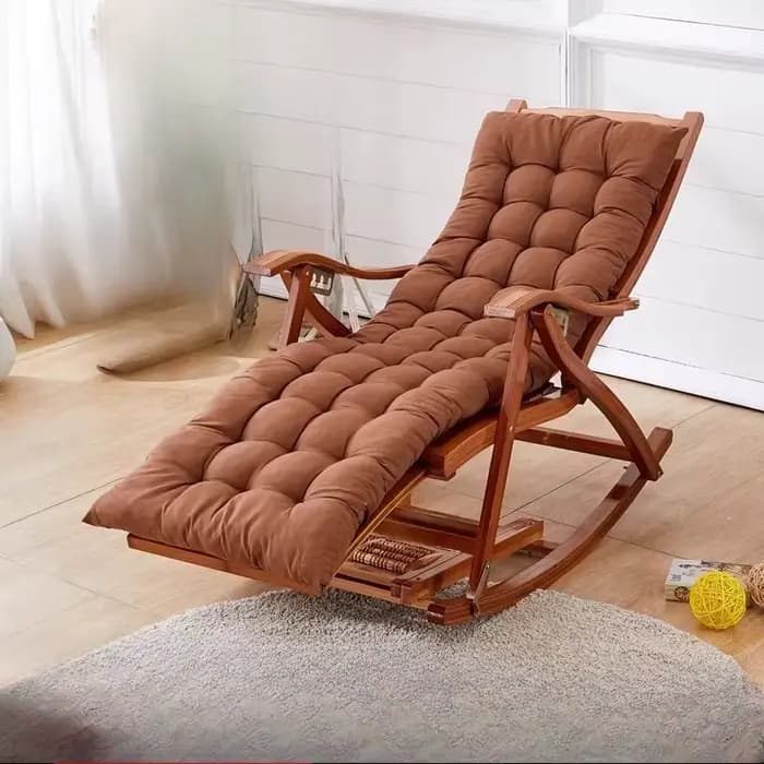 Chaise longue en bambou confortable pour adultes