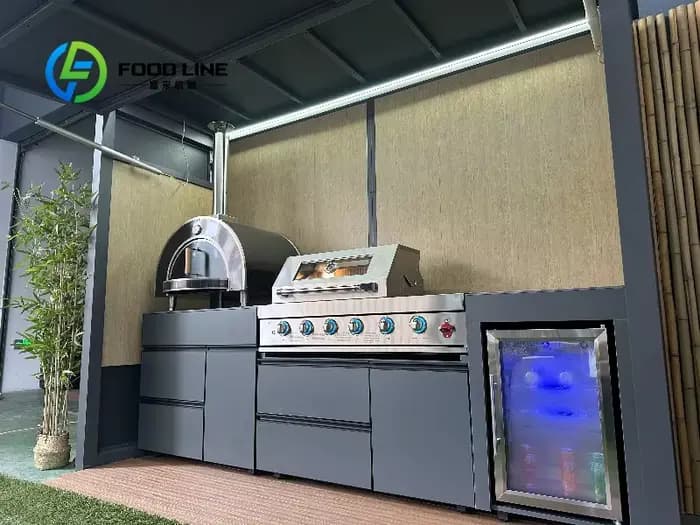 Ensemble de cuisine extérieure haut de gamme 2025 résistant aux intempéries – Grilles