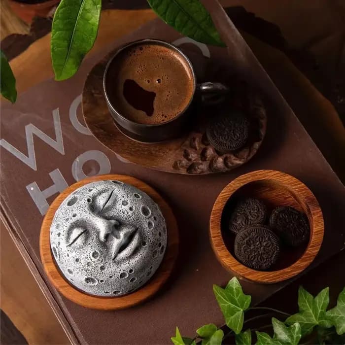 Nouveau Brûleur d'encens lunaire brûleur d'aromathérapie salon décoration ornement