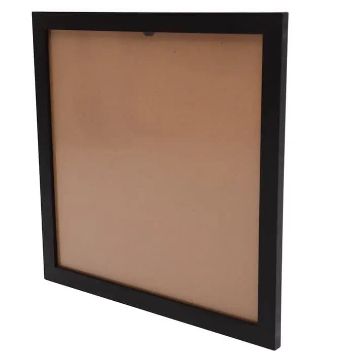 12 Cadres photo muraux en bois massif, noirs, 30x30cm, décoration murale, cadres photo pour la maison et le bureau, art en bois