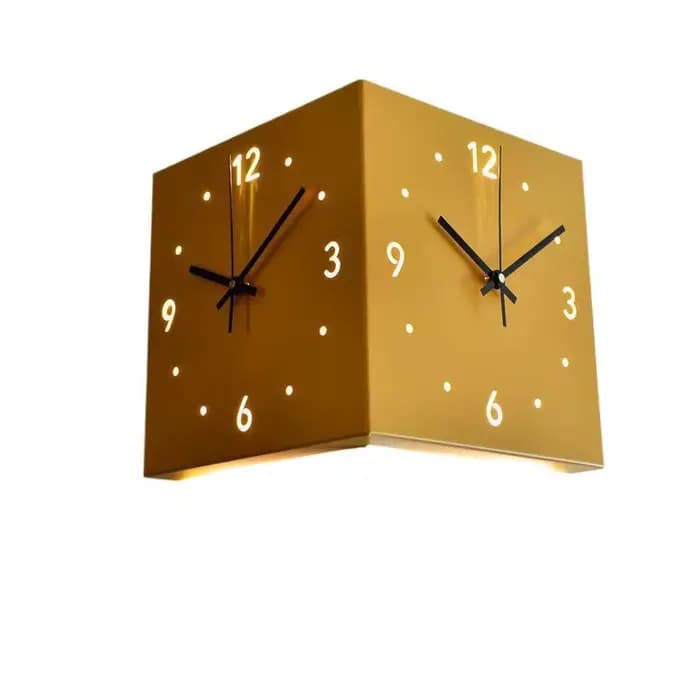 Horloge murale pour salon, horloge murale créative simple et moderne, sans perçage, horloge carrée tendance, horloge murale d'angle