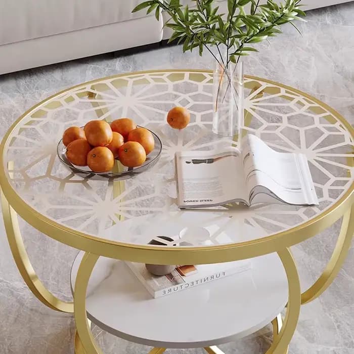 Table Basse De luxe française minimaliste verre Glam