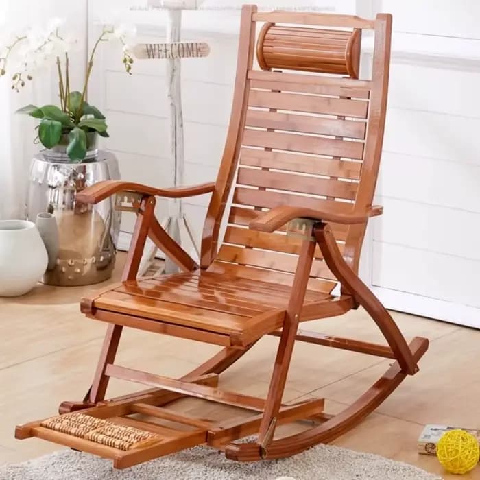 Chaise longue en bambou confortable pour adultes