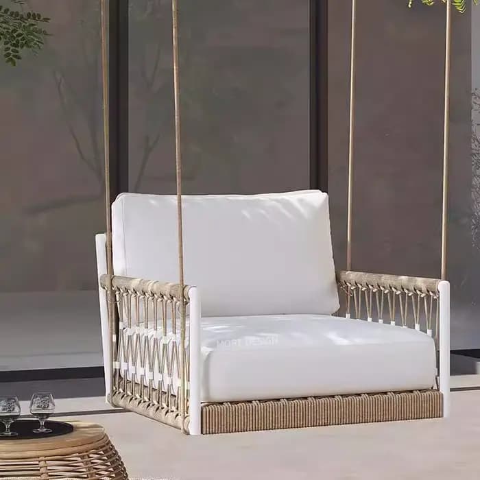Vente chaude corde meubles de jardin cadre panier chaise en rotin