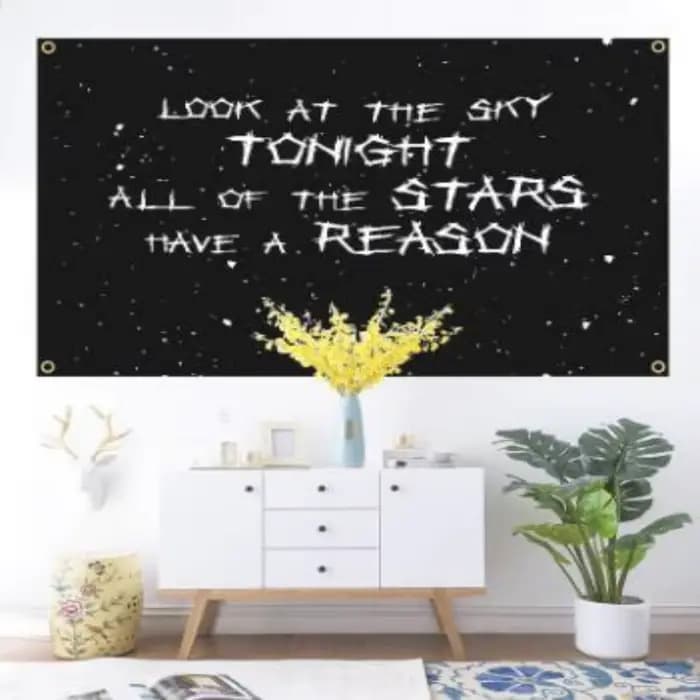 Lil Peep 'Look at the Sky ce soir' drapeau 2x3 pieds 3x5 pieds pour intérieur maison collège dortoir chambre salon décor