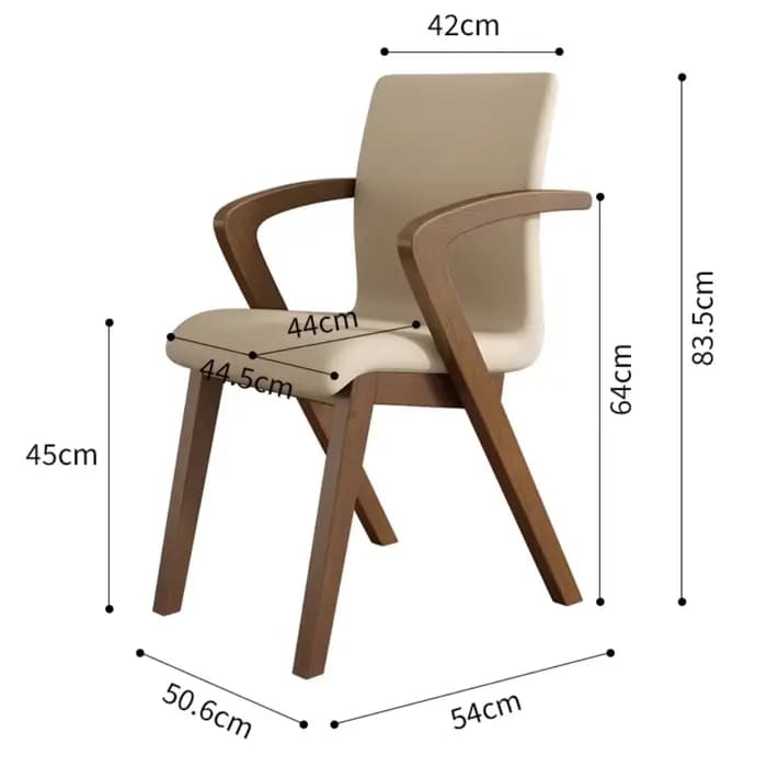 Accoudoir Chaises de salle à manger de luxe cuisine à la mode européenne