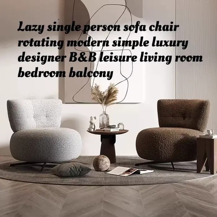 Fauteuil pivotant moderne et minimaliste de luxe