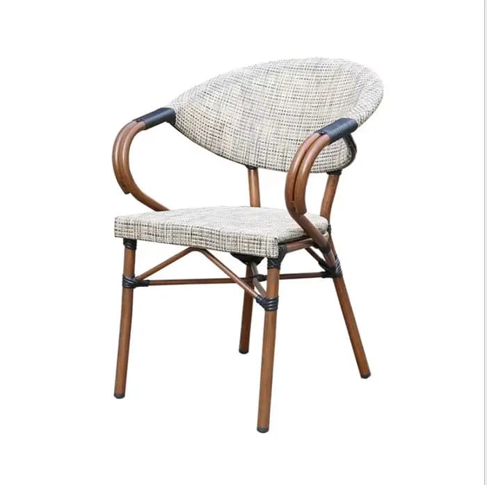 Chaise De salle à manger extérieure en métal Silla De Jardin Teslin