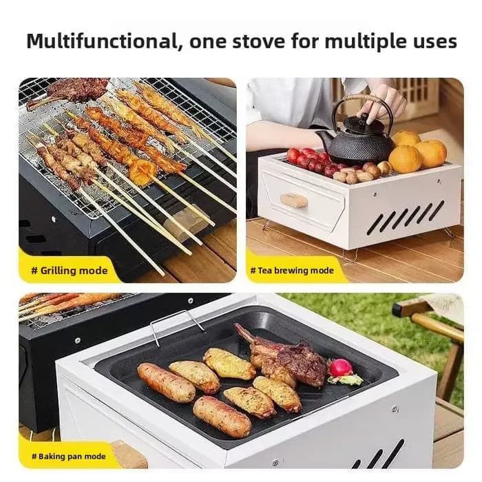 Camping cour Barbecue Grill extérieur Portable charbon de bois