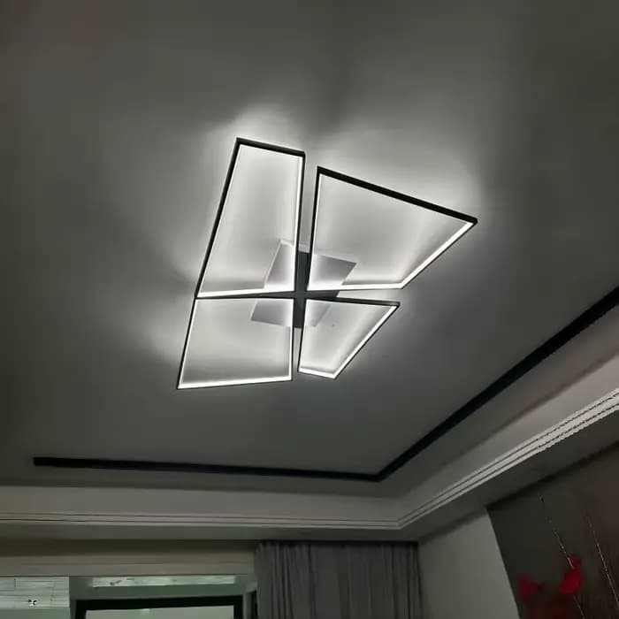 Plafonnier de salon italien minimaliste rectangulaire moderne, luminaire créatif luxueux haut de gamme pour la pièce