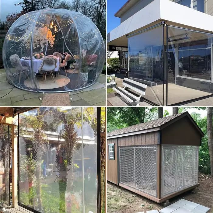 TarLII Garden TarLII-Bâche transparente XR imperméable à l'eau et à la pluie, couverture isolante pour plantes avec œillets