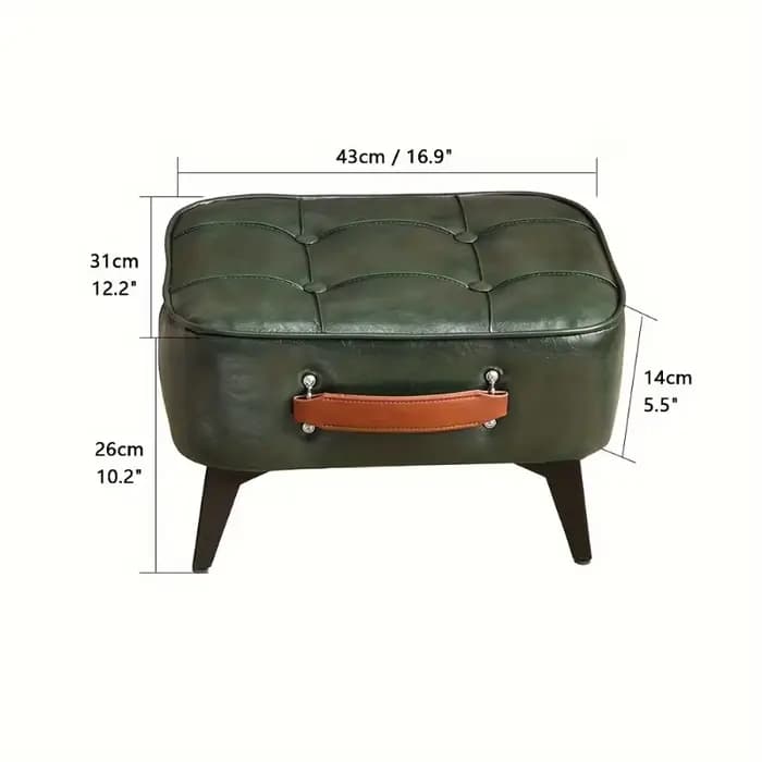 Repose-pieds ottoman en similicuir tendance