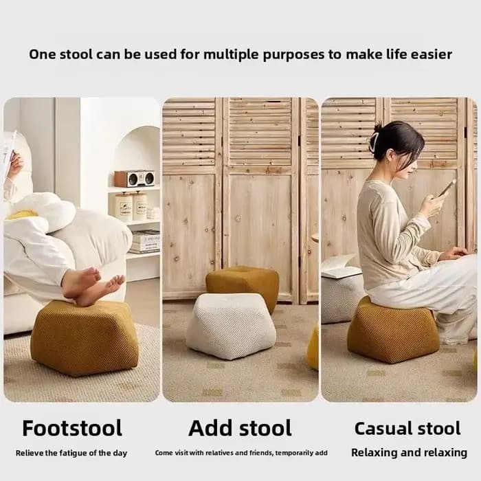 Tabouret octogonal en bois massif pour usage domestique, canapé à langer, repose-pieds, tabouret bas, siège de maquillage, socle