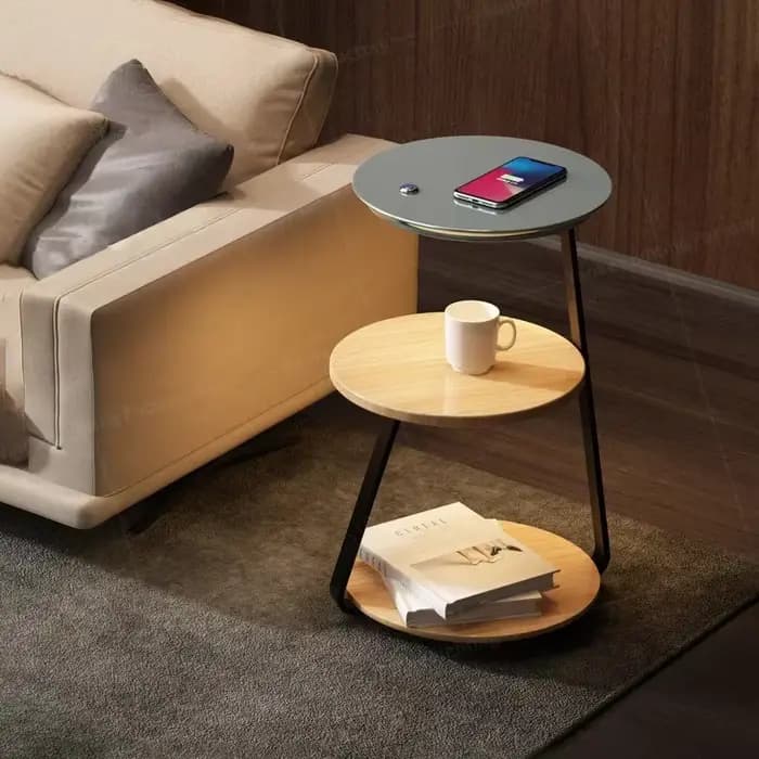 Lampadaire LED avec étagère pour chambre à coucher, éclairage de table basse de chevet, rangement créatif, design moderne, décoration d'intérieur, salon parfait