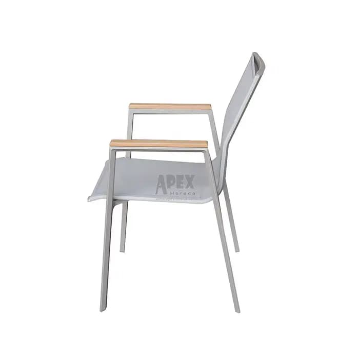 Chaise de salle à manger extérieure moderne en tissu
