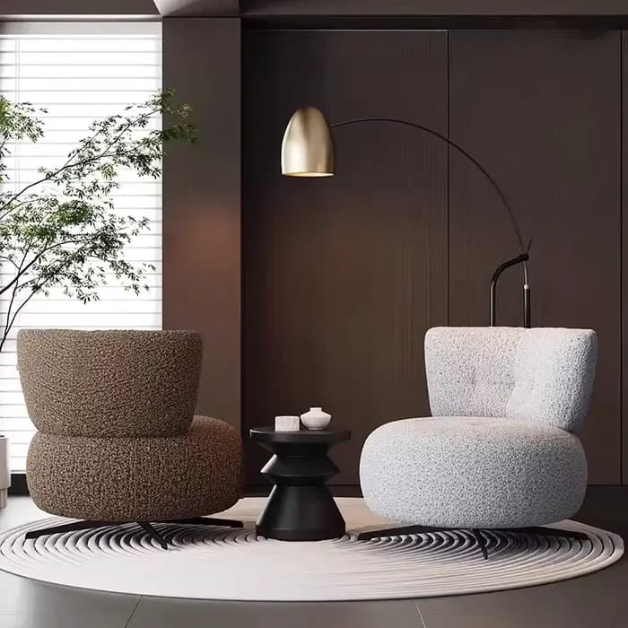 Fauteuil pivotant moderne et minimaliste de luxe